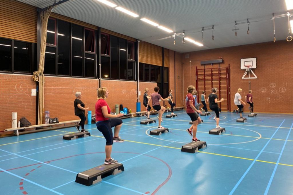 avanti turnen dans gymnastiek Foto Steps